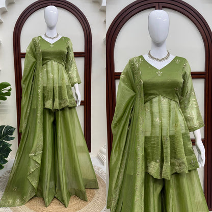 3 in one salsa silk Anarakali style gown
