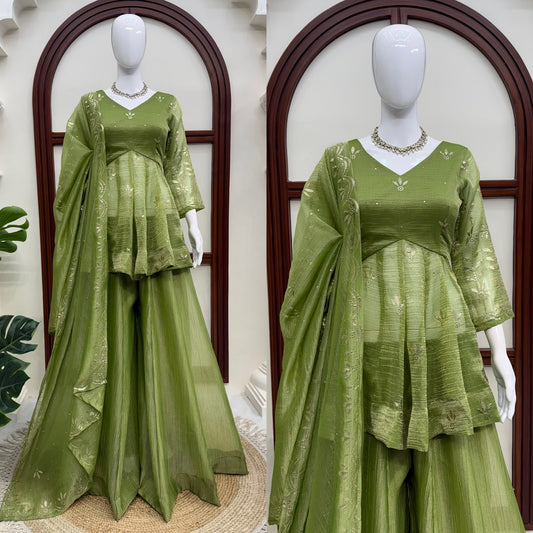 3 in one salsa silk Anarakali style gown