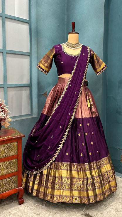 Kanjipuram tissue silk Designer Lehenga