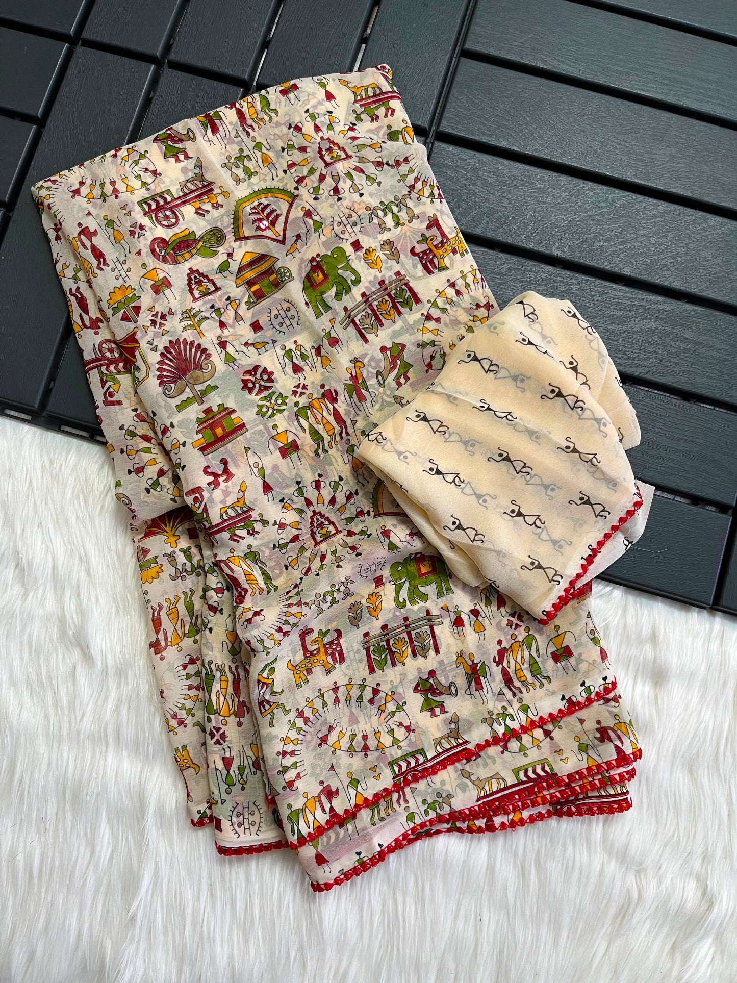 Budget georgette printed sarees
