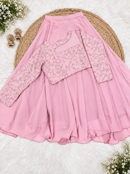 Crop top style (Anarakali ) gown stylish work sets