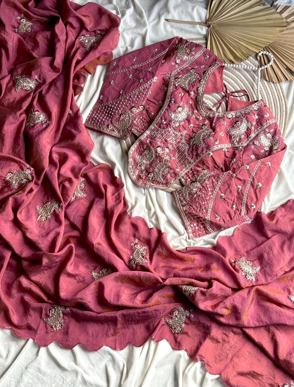 Sana Pro Silk with Masterpiece Coding Work with stitched blouse