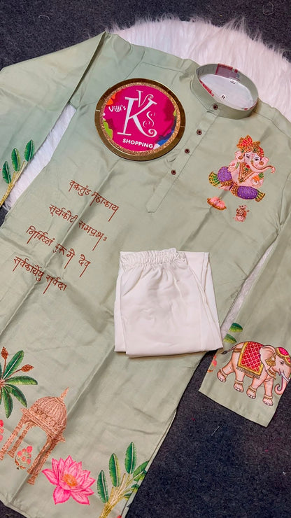 Gents Ganesh Chaturthi special kurta sets