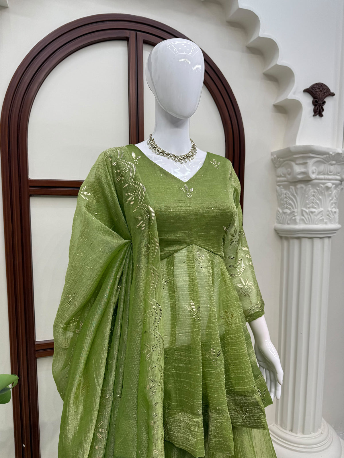 3 in one salsa silk Anarakali style gown