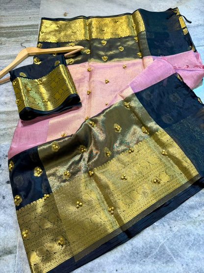 Banarasi katan tissues budget ghungroo saree
