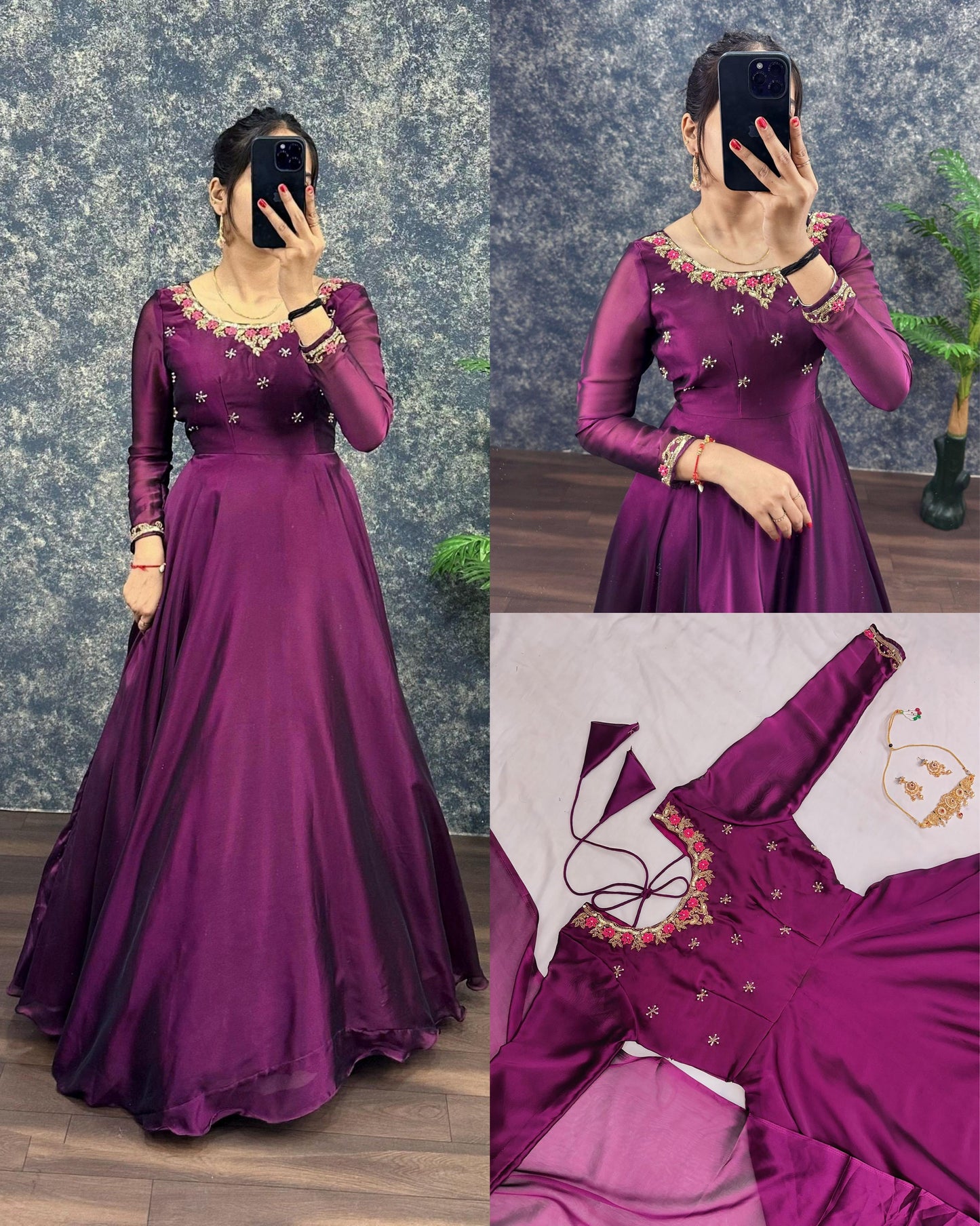 Rangoli classic work gowns