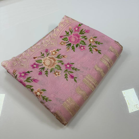 Premium embroidery work classic saree