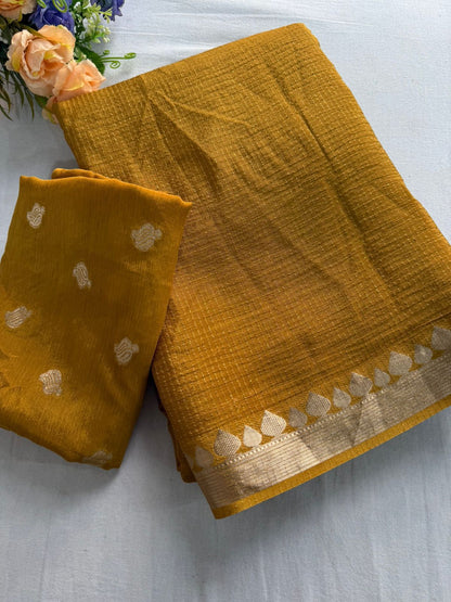 Trending Chinon viscose simple sarees