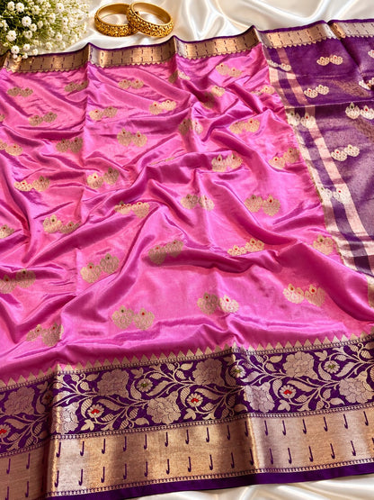 Juhmki series Banarasi katan soft silk sarees