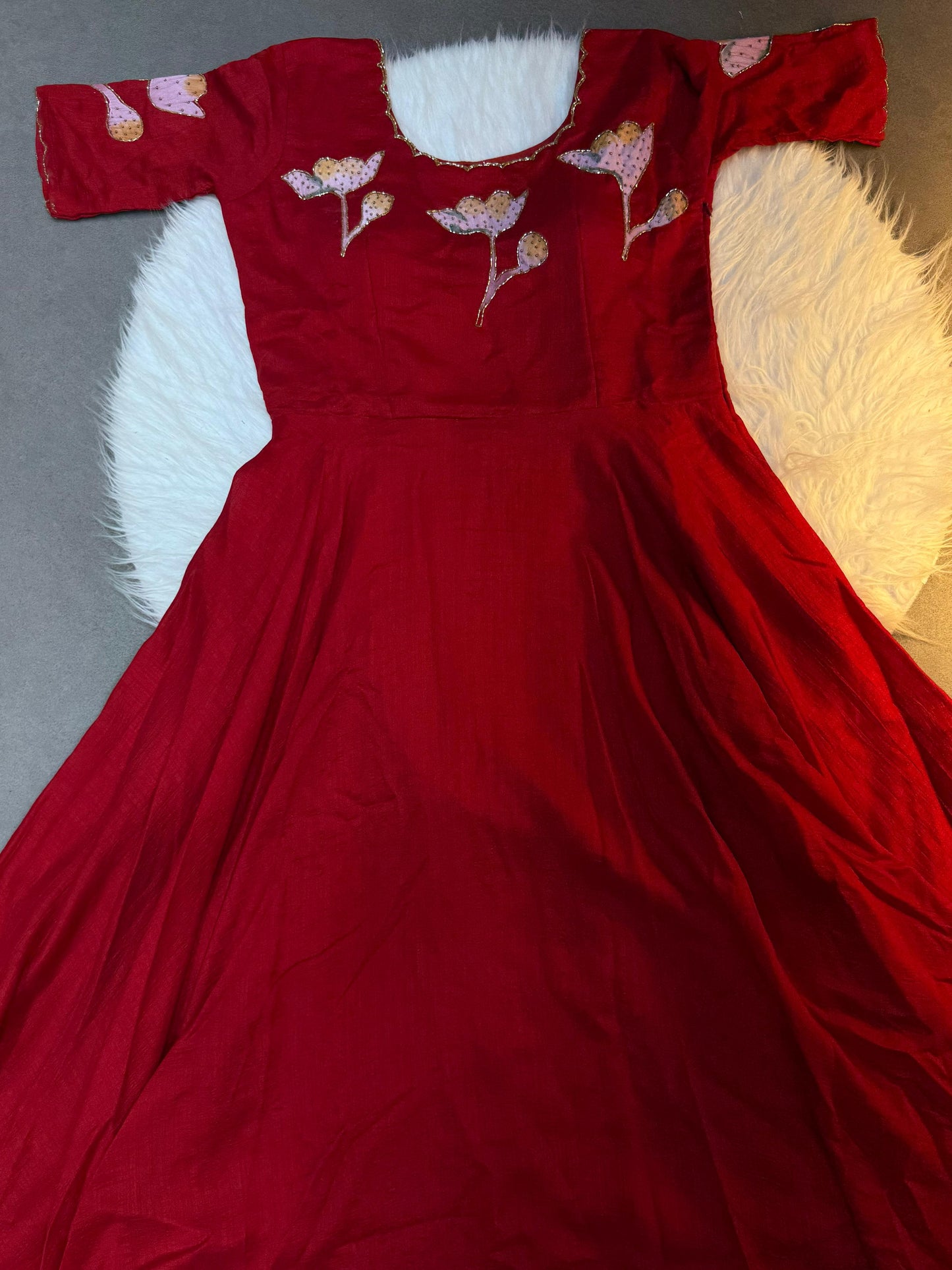 Hand painted with maggam work gowns
