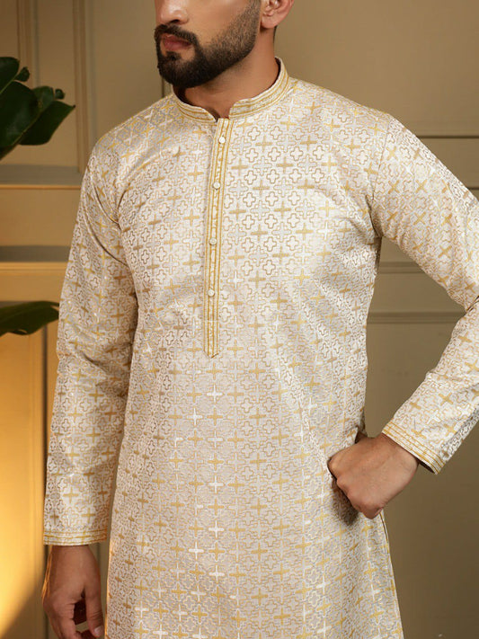 Semi Party wear gents kurta with paijama sets