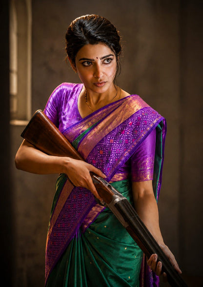 Samantha trending kanjivaram saree