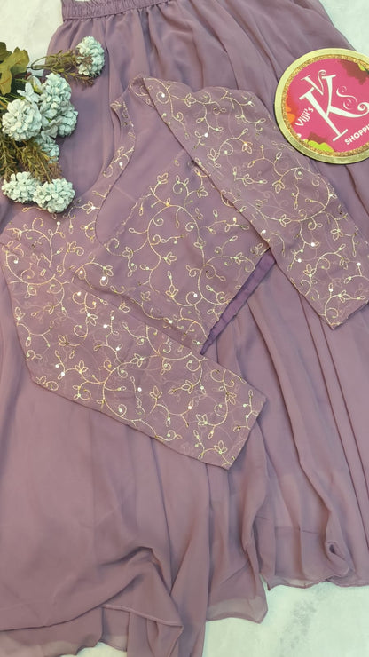 Crop top style (Anarakali ) gown stylish work sets