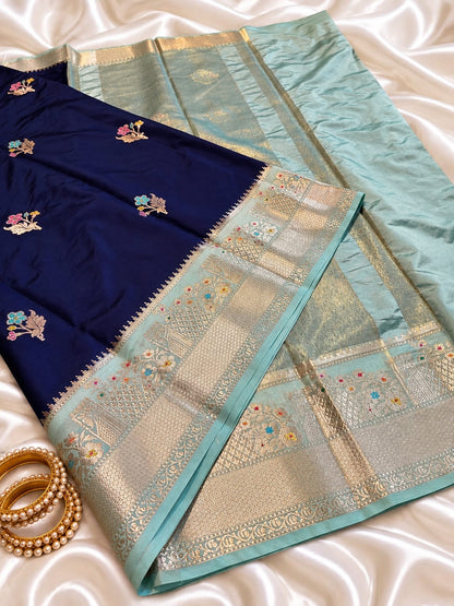 Banarasi katan silk zari butti budget saree