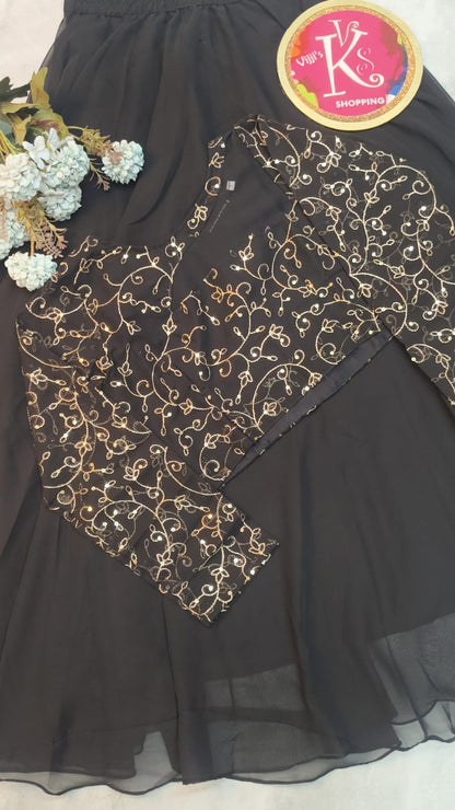 Crop top style (Anarakali ) gown stylish work sets