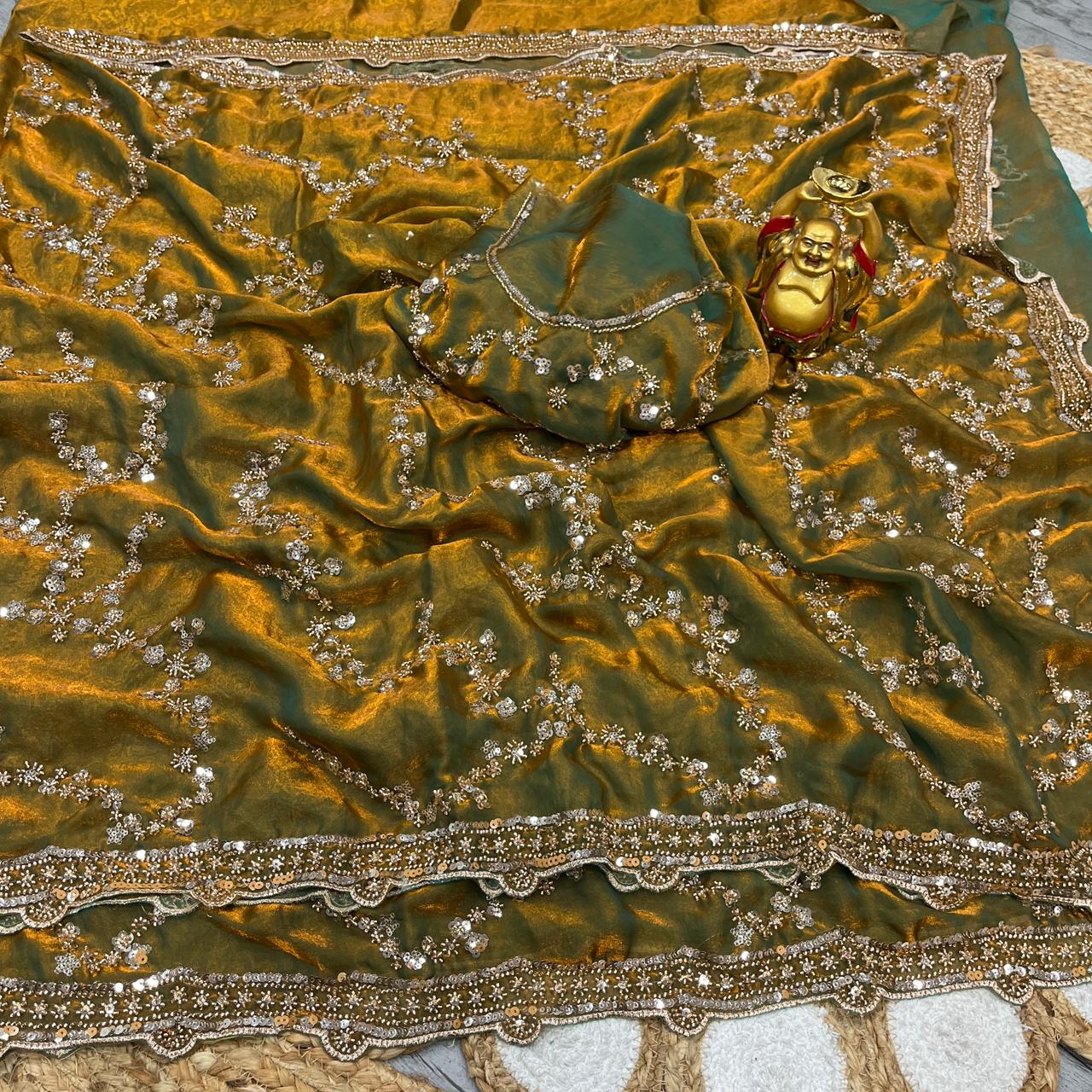 Luxe Grand look good beeds work saree