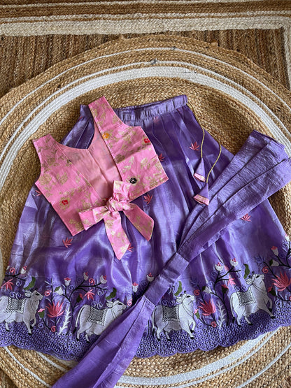 Kids party wear cute crush pichwai sets