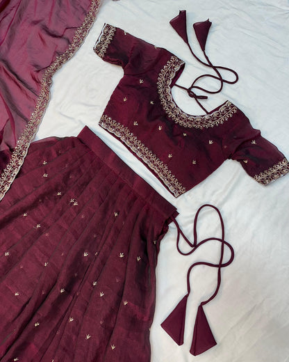 Sankranthi special Tisuue silk Lehengas