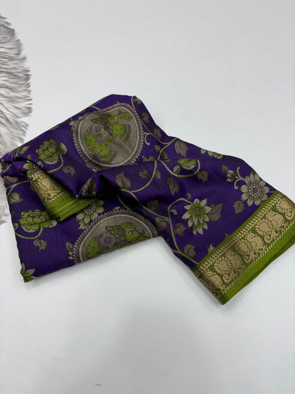 Budget friendly Kalamkari Dola
Silk saree