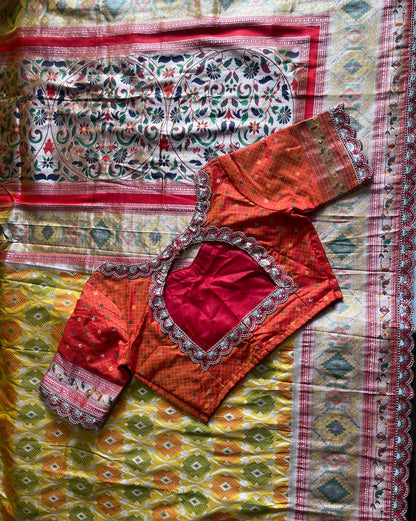 Banarasi pattu saree with stitched blouse