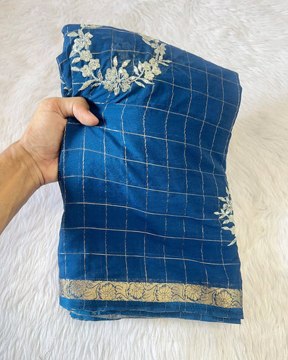 Chinon Viscose Checck Classic sarees