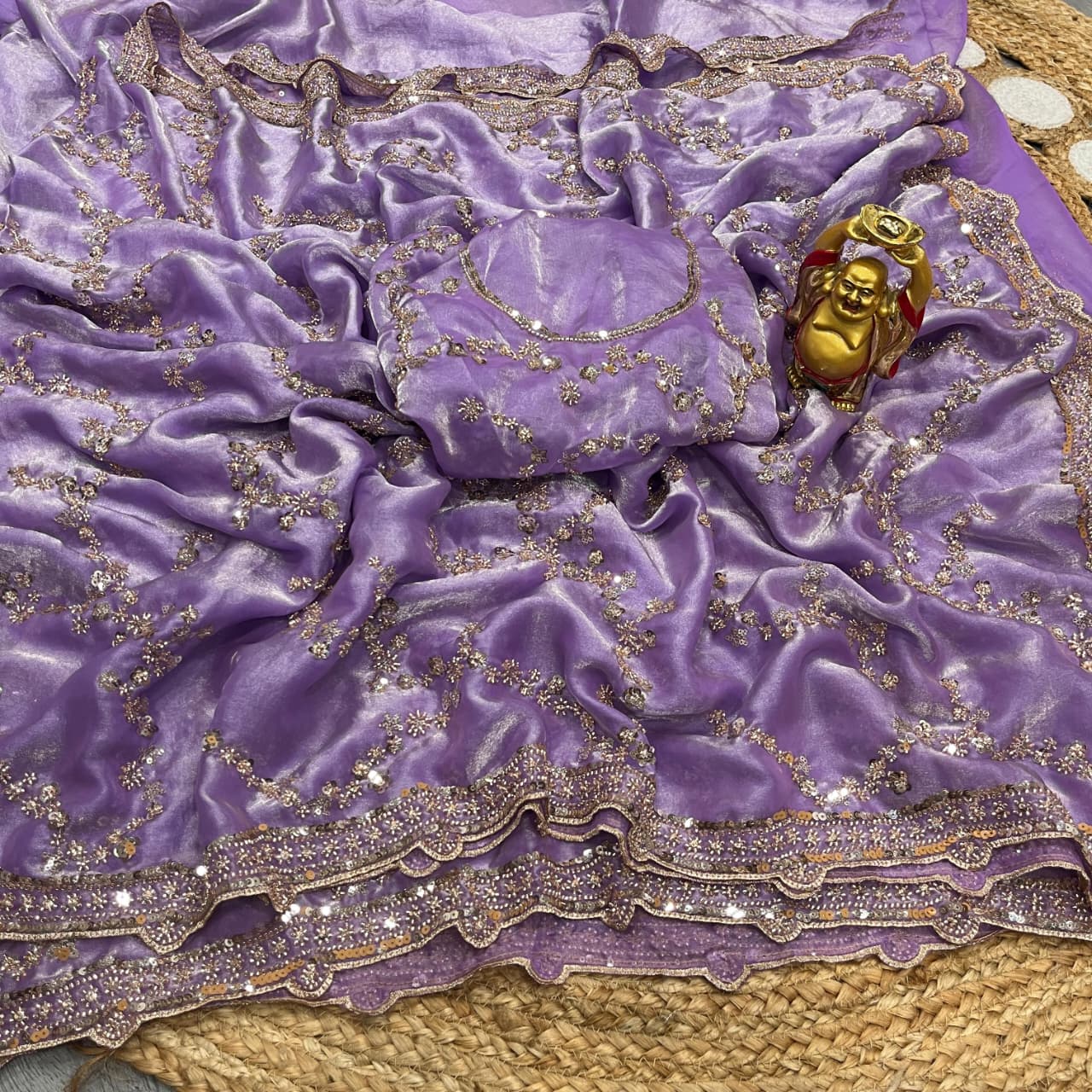 Luxe Grand look good beeds work saree