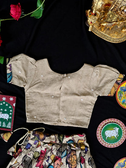 Indo western style kids cute Kalamkari sets