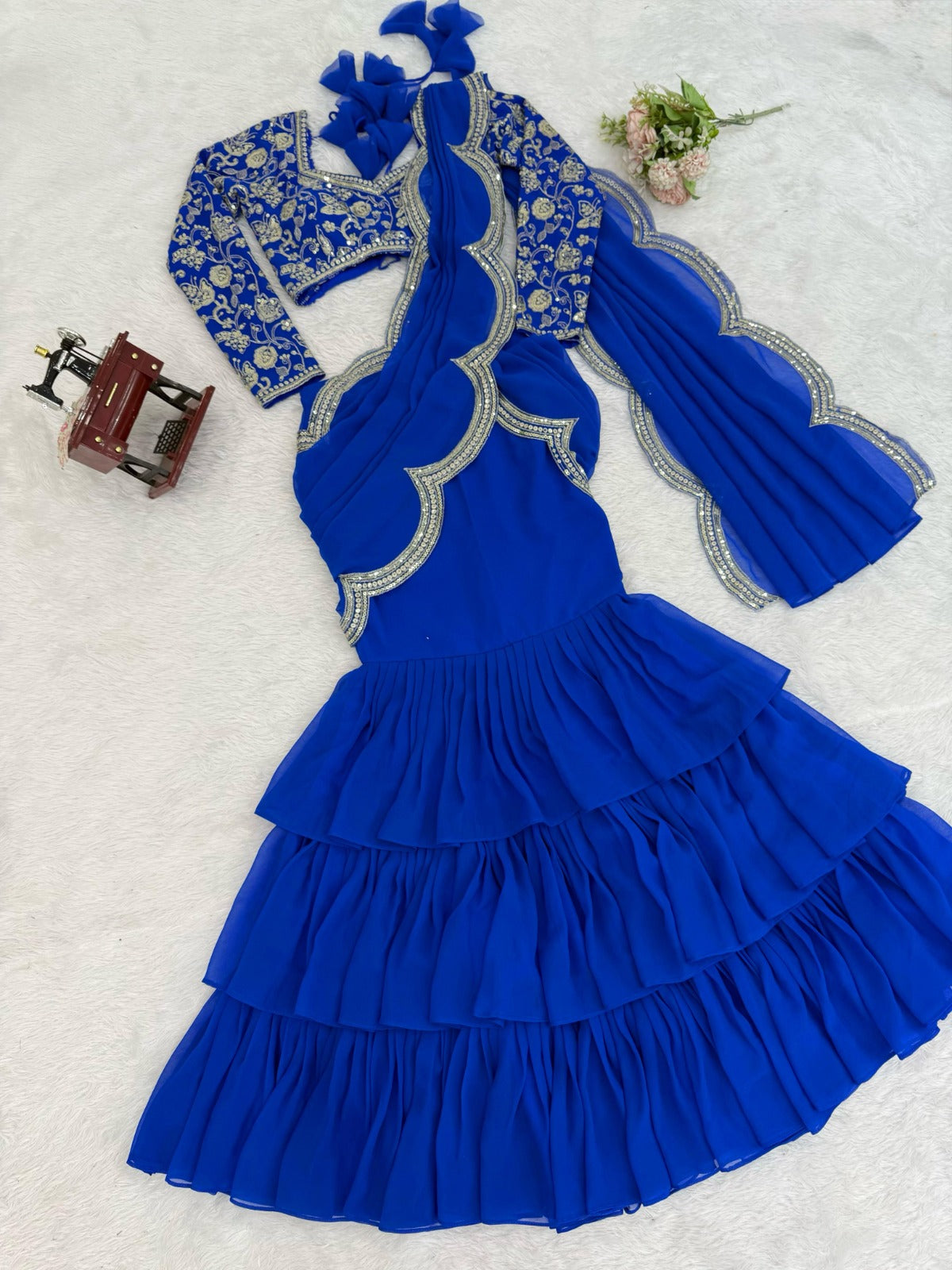 Perfect for parties, festive wear trendy  saree & classy evening events