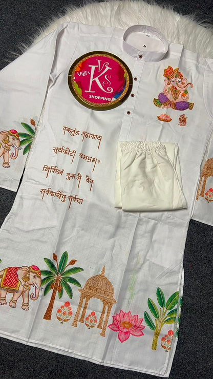 Gents Ganesh Chaturthi special kurta sets