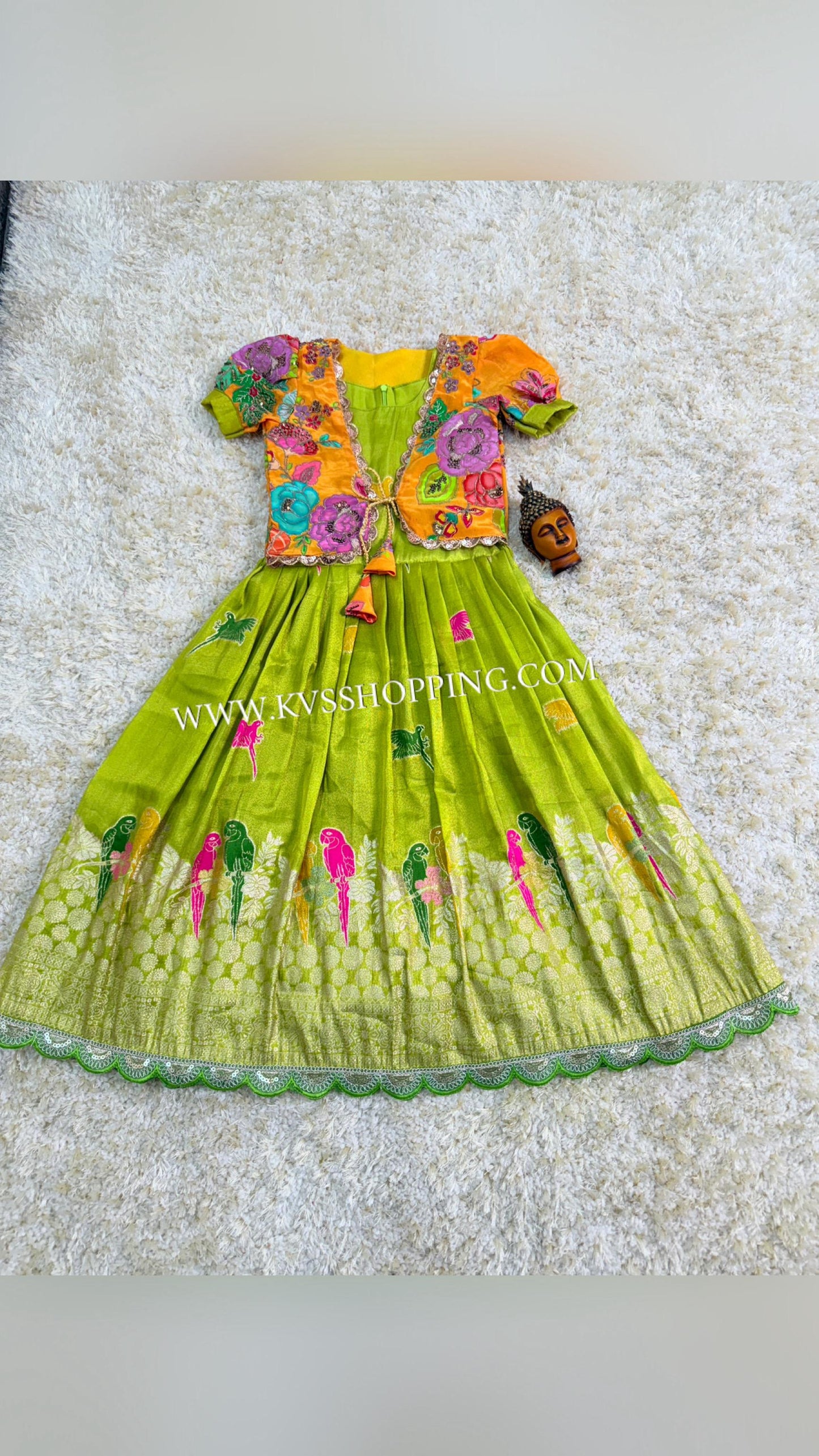Kids 2 in One gowns Parrot Gowns