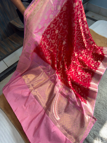 Banarasi dybl dupion soft silk saree