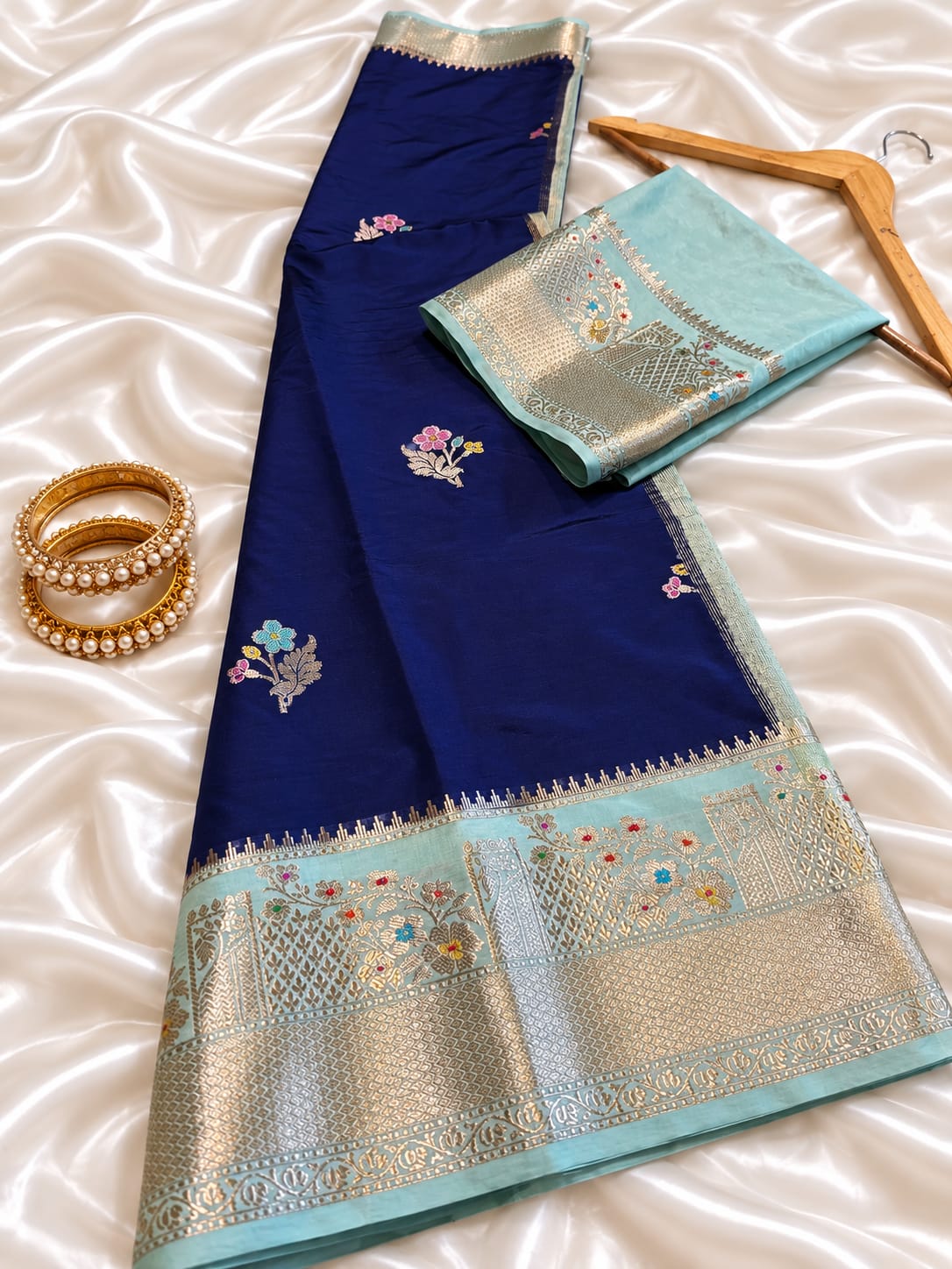 Banarasi katan silk zari butti budget saree