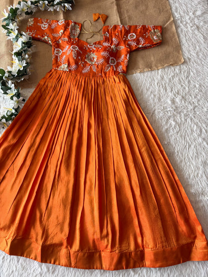 Party wear Maggam work gown