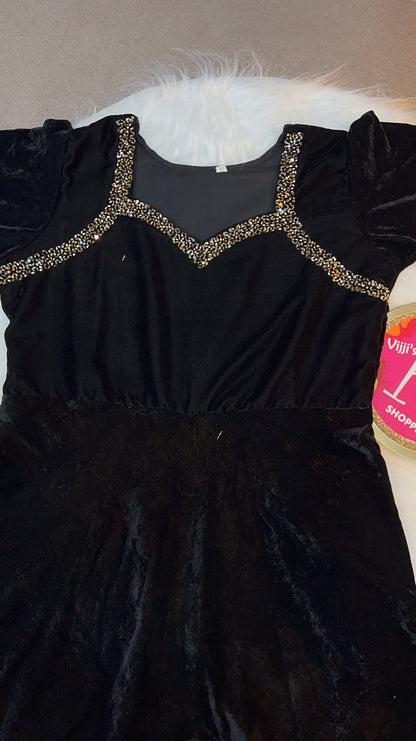 Velvet handwork cafe gowns