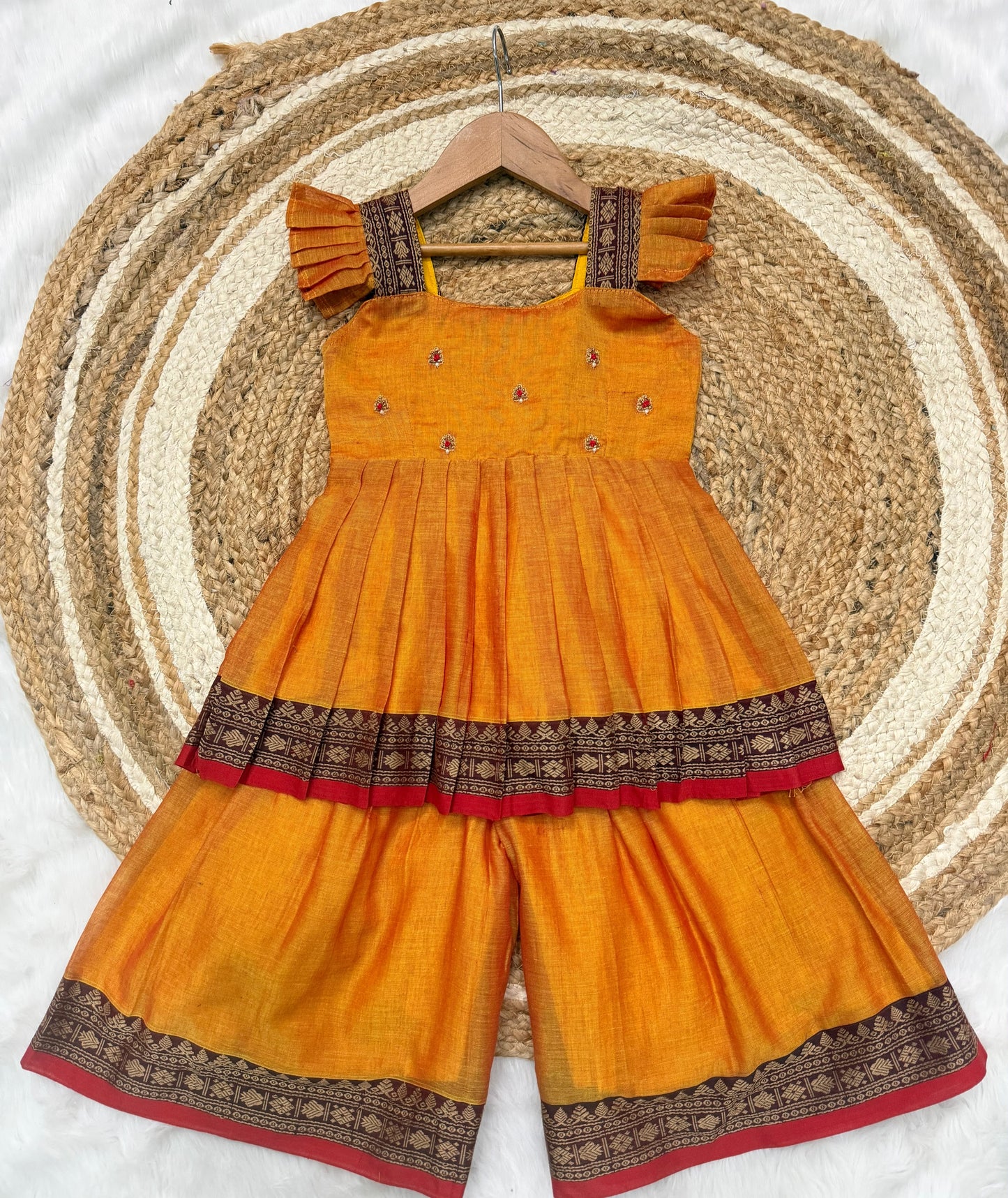 Kids narayanpet sharara cute sets