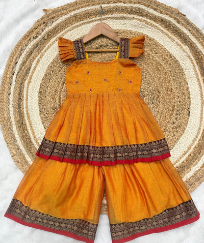 Kids narayanpet sharara cute sets