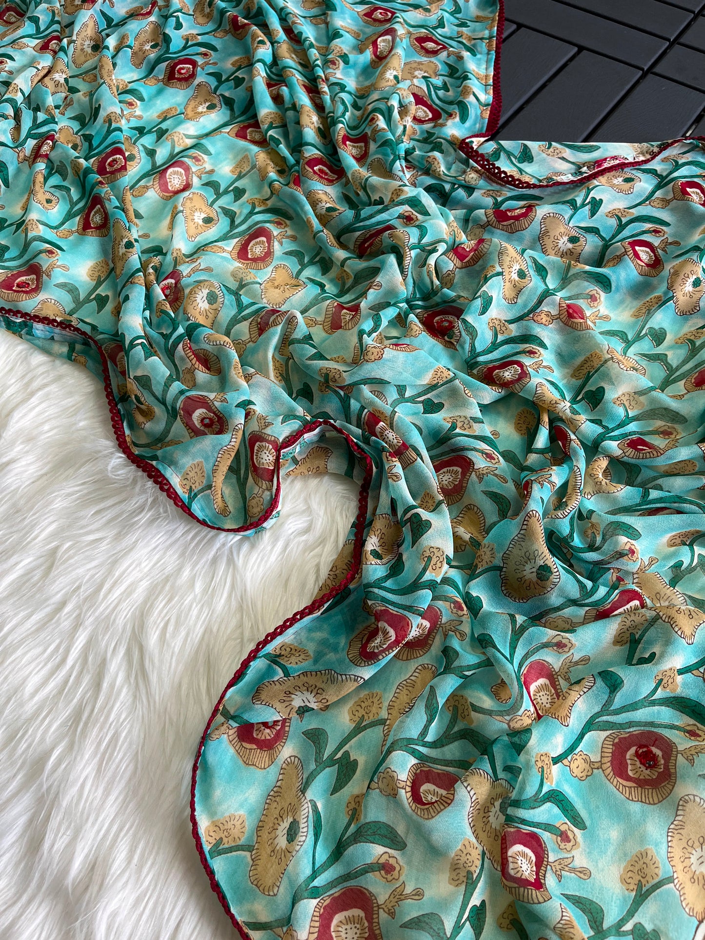 Budget georgette printed sarees