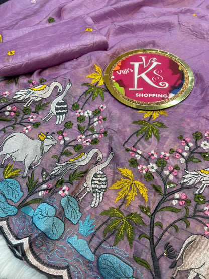 Pichwai heritage meets lightweight grace trendy sarees