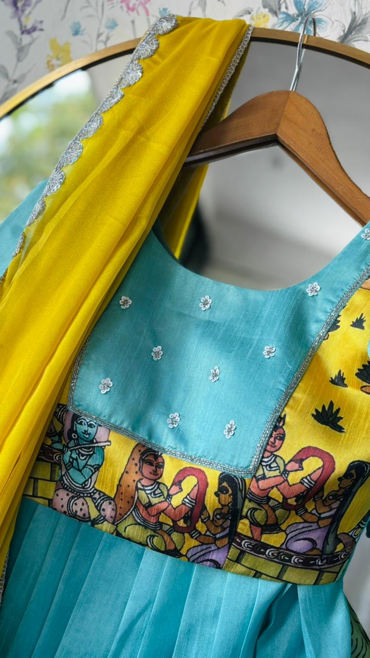 Vasudha Kalamkari desginer art lehenga