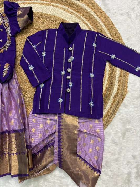 Kid boys Gadwal Traditional set