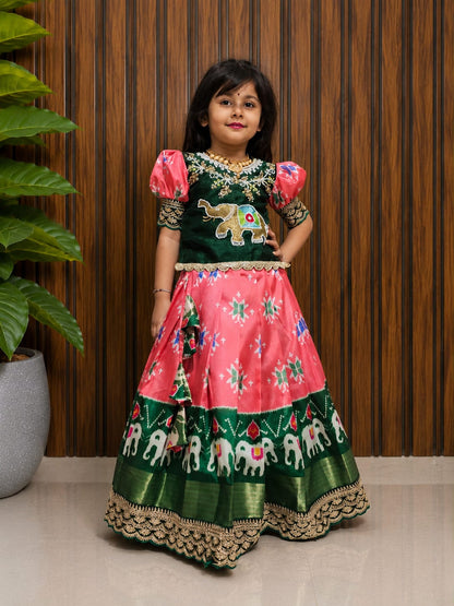 Kids ikkat style cute wear sets