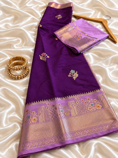 Banarasi katan silk zari butti budget saree
