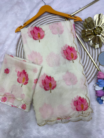 Handwork fabsoft budget Designer saree
