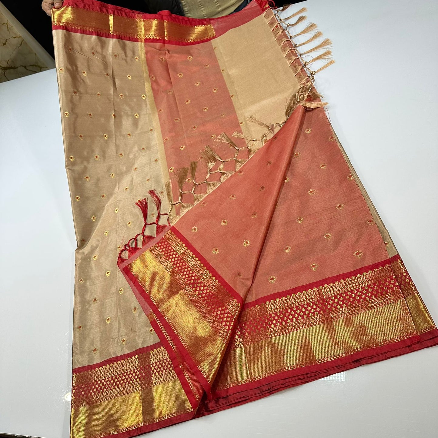 Vintage semi Gadwal traditional pattu sarees