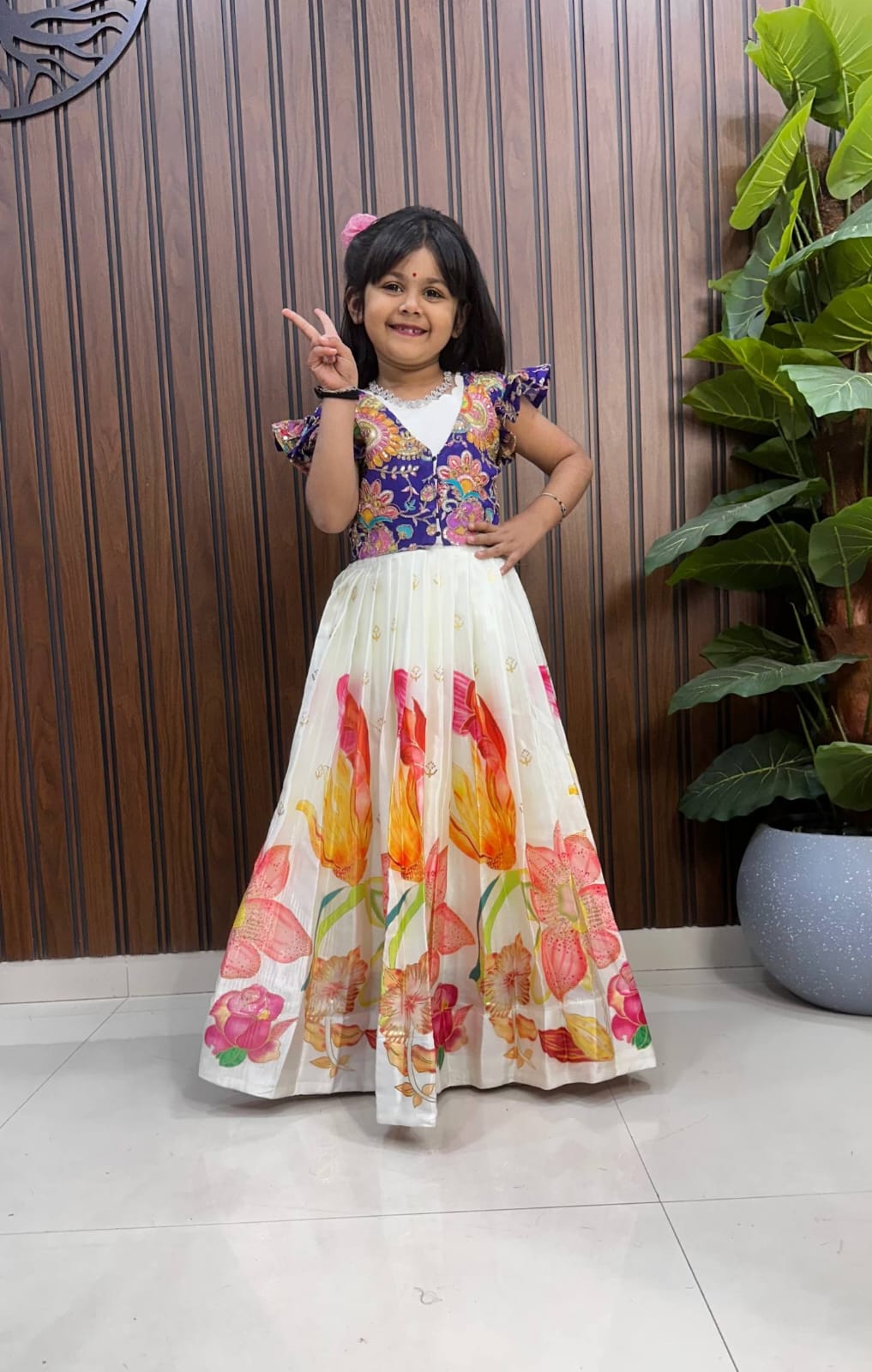 Kids position viscos silk gowns with Coat