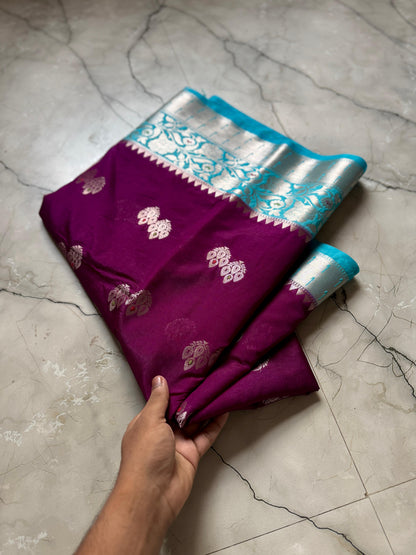 Handloom row mango premium vintage vibe festival wear saree
