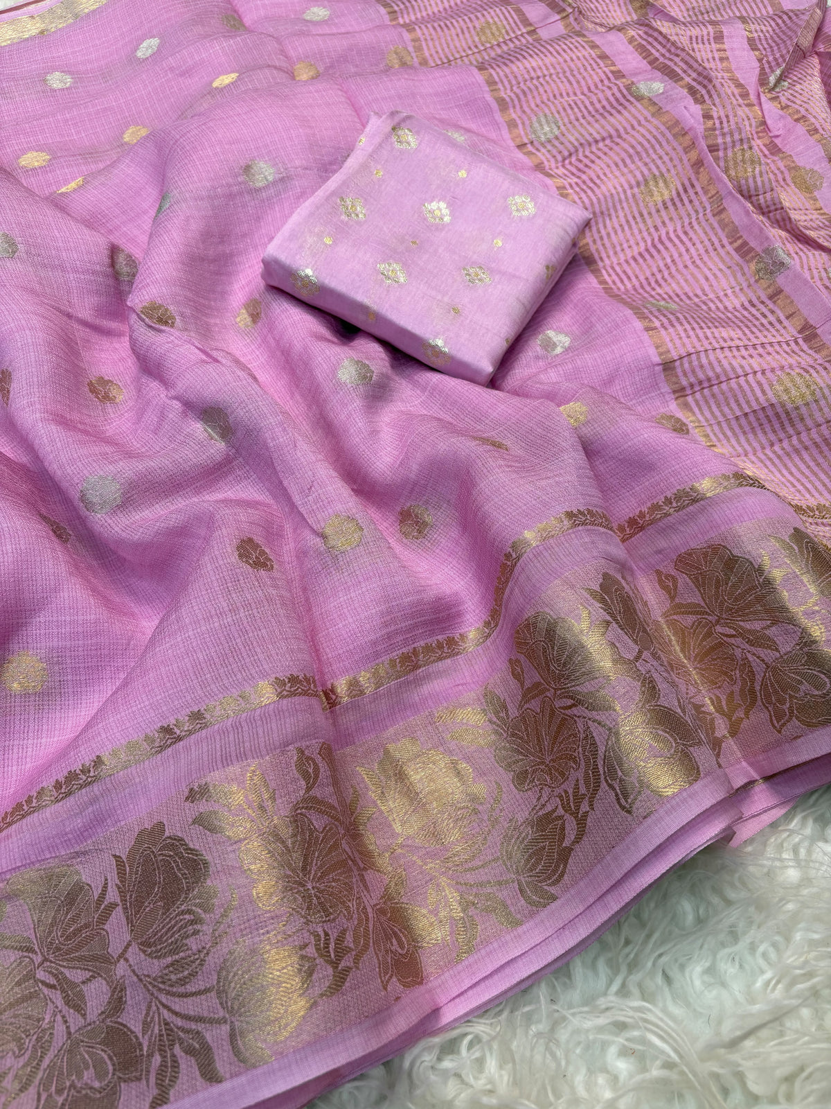 Kota doriya Rose trending traditional saree