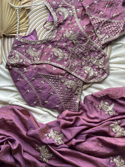 Sana Pro Silk with Masterpiece Coding Work with stitched blouse