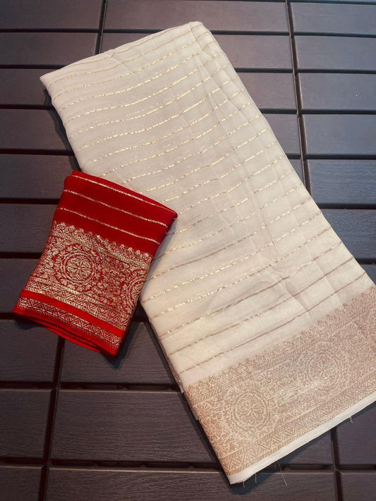 Budget Georgette Desginer lines sarees