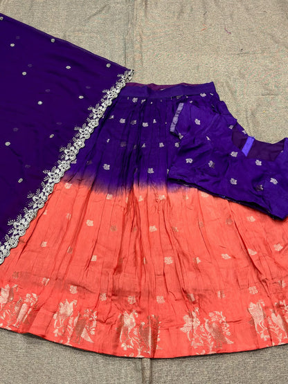 Viscose Dola silk designer lehenga